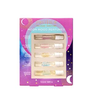 pacifica beauty, moon moods spray perfume travel size, featuring dream moon mini, 5 scents, fragrance sampler gift set, natural + essential oils, clean, vegan + cruelty free