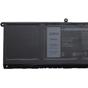 IZKROR V6W33 54Wh Battery Replacement for Dell Inspiron 3510 3511 3515 5310 5410 5418 5510 5515 5518 Latitude 3320 3330 3420 3520 Vostro 3510 3515 3511 3525 5310 5510 5410 5620 Series G91J0 TN70C 15V