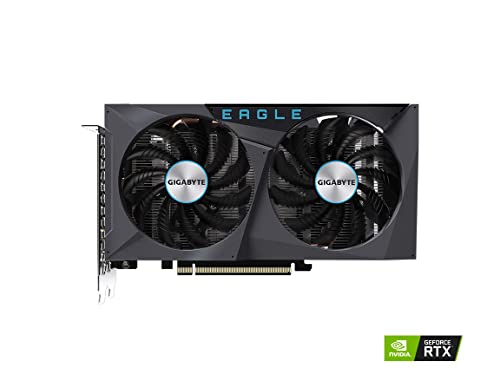 GIGABYTE GeForce RTX 3050 Eagle OC 8G Graphics Card, 2X WINDFORCE Fans, 8GB 128-bit GDDR6, GV-N3050EAGLE OC-8GD Video Card