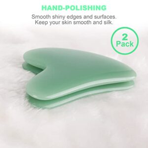 Jocule [2-Pack] Gua Sha Facial Tools, Unbreakable Natural Guasha Tool Upgrade Gua Sha Stone, Face Sculpting Tool, Massager Tool, for Face/Leg/Foot Skin Care Massage, for Body SPA.