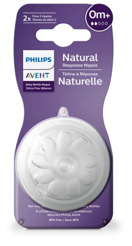 Philips Avent Natural Response Nipple Flow 2, 0M+, 2 pack, SCY962/02