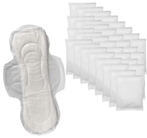 winged maternity peri pads [pack of 32] – large postpartum flow pads with wings - ultra soft disposable nursing pads for new moms- vakly postpartum guide included (32)