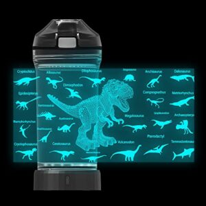 Anywin Dinosaur Gifts for Boys, Dinosaur Glowing Water Bottles, Light Up Dinosaur Led Night Travel Cups -Tritan BPA Free & Easy Clean & Carry Handle, Gifts for Back to School, Birthday, Xmas for Kids