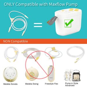 PumpMom Replacement Tubing for Medela Maxflow, ONLY Compatible with New Pump in Style Maxflow Breast Pump Parts