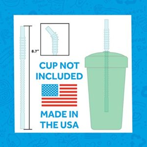 Re Play 10 Oz. No Spill Cup with Convertible Straw Lid - Made in USA - One Piece Silicone Valve and Bendy Straws - Dishwasher Safe - BPA Free - Sky - 1 Count