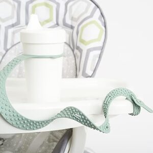 BooginHead SippiGrip Food-Grade Silicone Baby Bottle Holder & Sippy Cup Strap, Sage Green