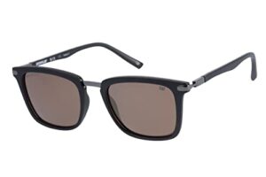caterpillar precision 8508 men's polarized square sunglasses, matte black, 52 mm