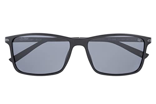 Caterpillar Precision 8506 Men's Polarized Square Sunglasses, Matte Black, 58 mm