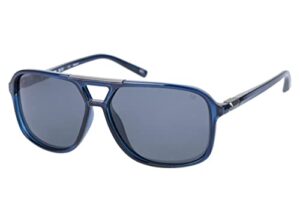 caterpillar precision 8505 men's polarized aviator sunglasses, gloss navy/crystal, 58 mm