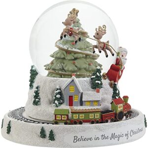 Precious Moments 221106 Believe in The Magic of Christmas LED Musical Rotating Resin/Glass Snow Globe