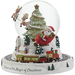 Precious Moments 221106 Believe in The Magic of Christmas LED Musical Rotating Resin/Glass Snow Globe