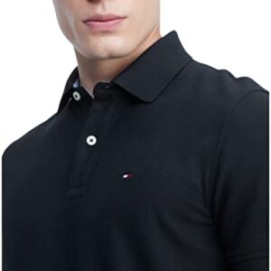 Tommy Hilfiger mens Short Sleeve Cotton Pique in Custom Fit Polo Shirt, Dark Sable, Large US