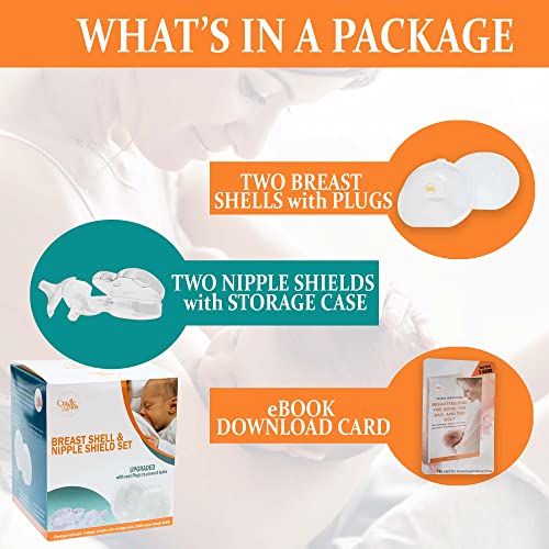Nipple Shield & Milk Collector for Breastmilk - Breast Feeding Essentials W/Breast Shells Milk Collector Nipple Protector for Breastfeeding Breast Milk Catcher for Breastfeeding Milk Collection Cups