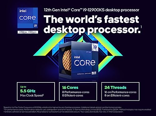 Intel Core i9 (12th Gen) i9-12900KS Gaming Desktop Processor with Integrated Graphics and Hexadeca-core (16 Core) 2.50 GHz
