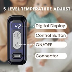 NICE PAPA Portable Bottle Warmer, Baby Bottle Warmer with LCD Display, Bottle Warmer On The Go, USB Bottle Warmer for 8oz Narrow Baby Bottles