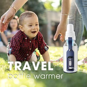 NICE PAPA Portable Bottle Warmer, Baby Bottle Warmer with LCD Display, Bottle Warmer On The Go, USB Bottle Warmer for 8oz Narrow Baby Bottles
