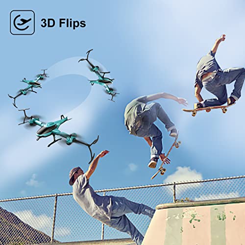 4DRC V10 Drone with 1080P HD Camera for Kids Adults,Helicopte Mini Foldable RC Quadcopter WIFI FPV Live Video for beginners,3D Flips, Gestures Selfie, Altitude Hold, Waypoint Fly,One Key Start, 2 Batteries