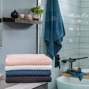 Simpli-Magic 79446 Diamond Bath Towels Set, 6 Piece Set, 2 Bath Towels, 2 Hand Towels, 2 Washcloths, White
