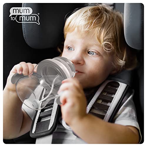 mum to mum Leak-proof Easy-drinking Space Robot Straw Cups 5oz for 6+ months, 2 Pack, MM202A