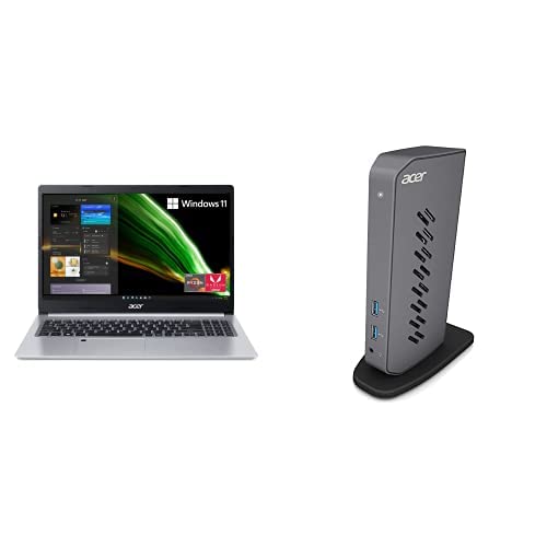 Acer Aspire 5 A515-46-R3CZ Laptop | 15.6" FHD IPS | AMD Ryzen 7 3700U Processor | 8GB DDR4 | 256GB SSD | WiFi 6 | Windows 11 Home with Acer USB 3.0 Dock U301