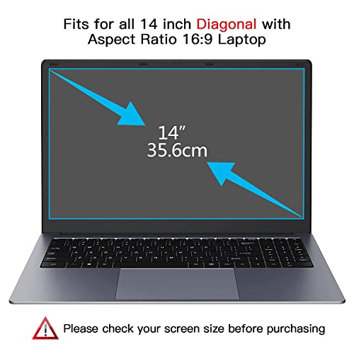 2 Pcs 14 Inch Laptop Anti Blue Light Screen Protector, Eye Protection Blue Light Blocking & Anti Glare Filter Film for 14" with 16:9 Aspect Ratio Laptop