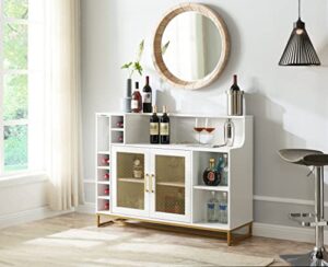 home source white accent bar cabinet with mesh door