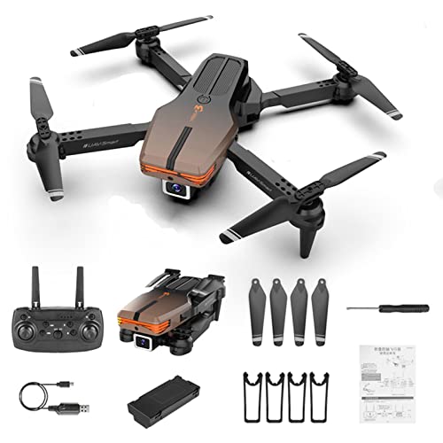 Foldable Drone for Adults/Teenager, RC Quadcopter Drone with 4K Profesional HD Camera, Intelligent Aircraft with Infrared Obstacle Avoidance, WiFi FPV Live Video, One-Key Return, APP Control (Dual Camera)