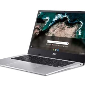 Acer Chromebook 514 Laptop | 14" FHD Display | MediaTek Kompanio 828 Octa-Core Processor | 8GB RAM | 64GB eMMC | Wi-Fi 6 | Backlit KB | Chrome OS | Up to 15 Hours Battery Life | CB514-2H-K7GF,Silver