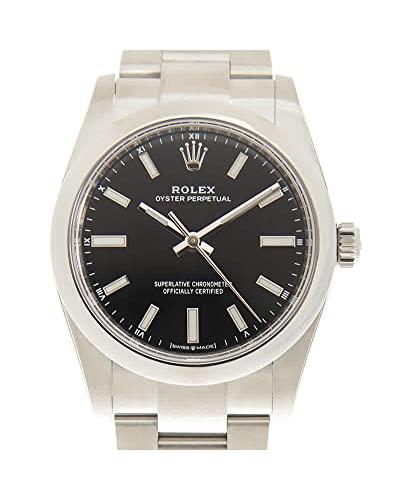 Rolex Oyster Perpetual 34 Automatic Chronometer Black Dial Ladies Watch 124200BKSO