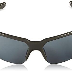 Under Armour Men's Blitzing Wrap Sunglasses, Shiny Jet Gray, 70mm, 9mm