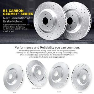 R1 Concepts Rear Brakes and Rotors Kit |Rear Brake Pads| Brake Rotors and Pads| Optimum OEp Brake Pads and Rotors -1PC.54020.04