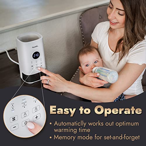 Papablic Baby Bottle Warmer Pro with Unique Prevent Overheating System, Milk Warmer for Breastmilk and Formula, with Digital Timer and Automatic Shut-Off