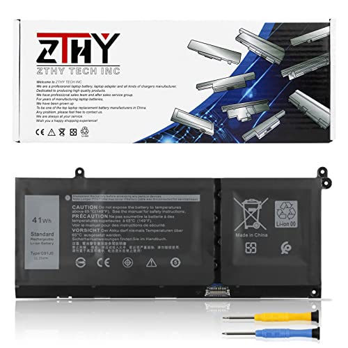 ZTHY 41Wh G91J0 Battery Replacement for Dell Latitude 3320 3330 3420 3520 Inspiron 3510 3511 3515 3520 3525 3530 5320 5330 5410 5415 5418 5518 5430 5435 7415 7420 2-in-1 Vostro 5620 5625 V6W33 TN70C