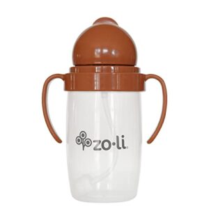 any angle straw sippy cup | zoli bot 2.0 weighted straw sippy copper rust burnt orange, most loved training sippy cup, toddler transition straw cup, sippy cup with handles