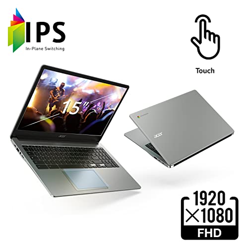 Acer Chromebook 315 Laptop | Intel Pentium Silver N6000 | 15.6" Full HD IPS Touch | Intel UHD Graphics | 8GB LPDDR4X | 64GB eMMC | Wi-Fi 6 | DTS Audio | Chrome OS | CB315-4HT-P8PQ