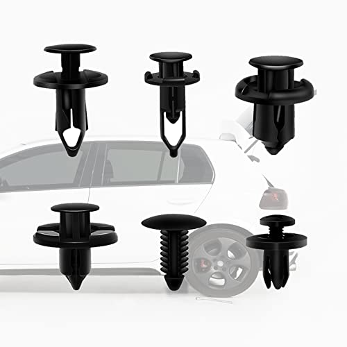 200PCS Car Retainer Clips Plastic Fasteners Kit, Popular Sizes Auto Push Pin Rivets, Universal Plastic Panel Fender Clips, Assorted Car Body Plastic Push Pin