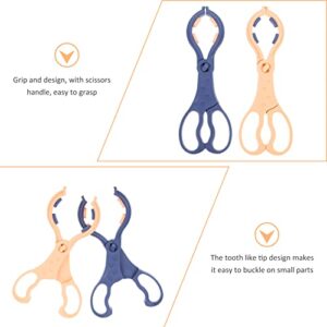 DOITOOL 2pcs Baby Bottle Holder Scissor Anti- Slip Feeder Clamp Baby Milk Bottle Clamp Feeding Bottle Tong Feeder Clip High Temperature Resistant Pacifier Tong