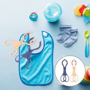 DOITOOL 2pcs Baby Bottle Holder Scissor Anti- Slip Feeder Clamp Baby Milk Bottle Clamp Feeding Bottle Tong Feeder Clip High Temperature Resistant Pacifier Tong