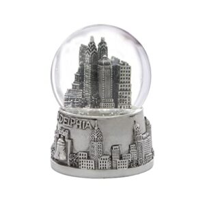 Silver Philadelphia Snow Globe 3.5 Inches Landmarks and Liberty Bell