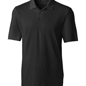 Cutter & Buck Forge Stretch Mens Big & Tall Polo, Black, XLT