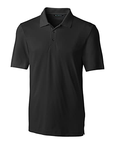 Cutter & Buck Forge Stretch Mens Big & Tall Polo, Black, XLT