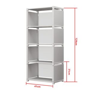 Rerii Cube Storage Shelf, Closet Organizers and Storage Shelves, Small Bookshelf Bookcase for Bedroom, Living Room, Small Spaces, 5 Layer