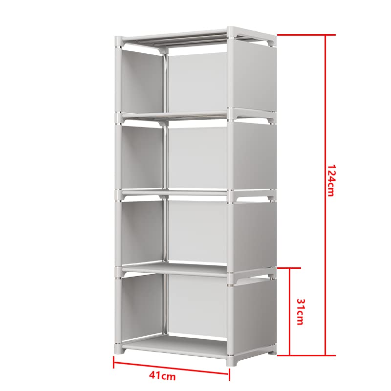 Rerii Cube Storage Shelf, Closet Organizers and Storage Shelves, Small Bookshelf Bookcase for Bedroom, Living Room, Small Spaces, 5 Layer