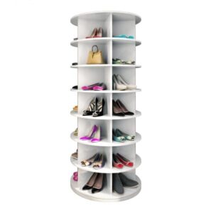 weinstein storage rotating shoe rack 360° original, spinning shoe rack, rotating shoe rack tower, lazy susan, reloving, shoe rack,original 7-tier hold over 35 pairs of shoes
