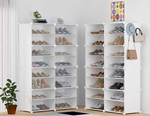 HOMIDEC Shoe Storage, 8-Tier Shoe Rack Organizer for Closet 32 Pair Shoes Shelf Cabinet for Entryway, Bedroom and Hallway