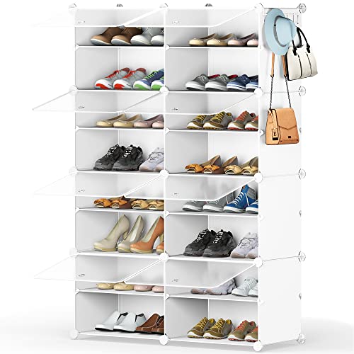 HOMIDEC Shoe Storage, 8-Tier Shoe Rack Organizer for Closet 32 Pair Shoes Shelf Cabinet for Entryway, Bedroom and Hallway