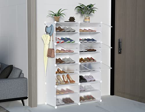 HOMIDEC Shoe Storage, 8-Tier Shoe Rack Organizer for Closet 32 Pair Shoes Shelf Cabinet for Entryway, Bedroom and Hallway