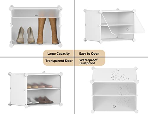 HOMIDEC Shoe Storage, 8-Tier Shoe Rack Organizer for Closet 32 Pair Shoes Shelf Cabinet for Entryway, Bedroom and Hallway