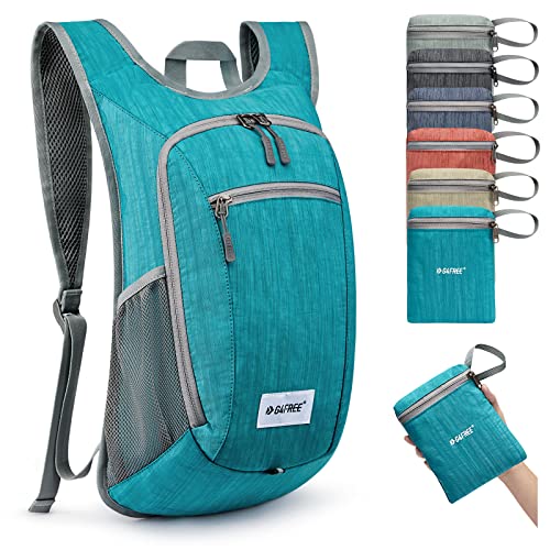 G4Free 10L/15L Hiking Backpack Lightweight Packable Hiking Daypack Small Travel Outdoor Foldable Shoulder Bag(Teal Blue)