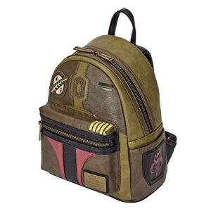 Loungefly Star Wars Boba Fett Original Cosplay Womens Double Strap Shoulder Bag Purse